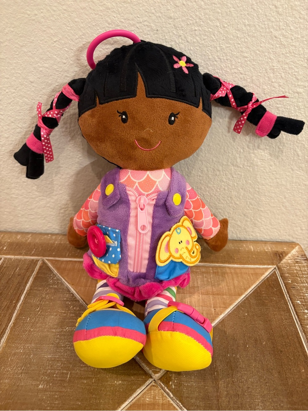 Learn To Dress Doll Dressy Friends Scarlett Brown Black June Garden Montessori